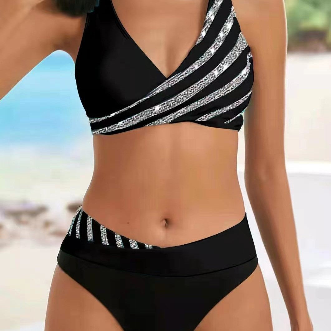 Dame Sporty bikini med moderne indpakningsoberdel Skovae