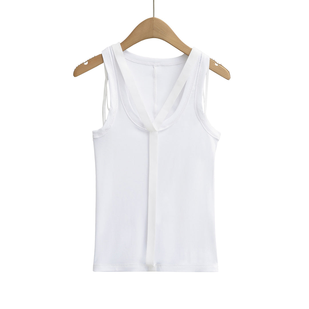 Dame ærmeløs tanktop med forførende rygdetalje Stilla