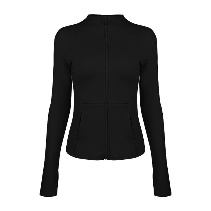 Dame sporty funktionel jakke med elegant snit og praktiske lynlåslommer Stilla