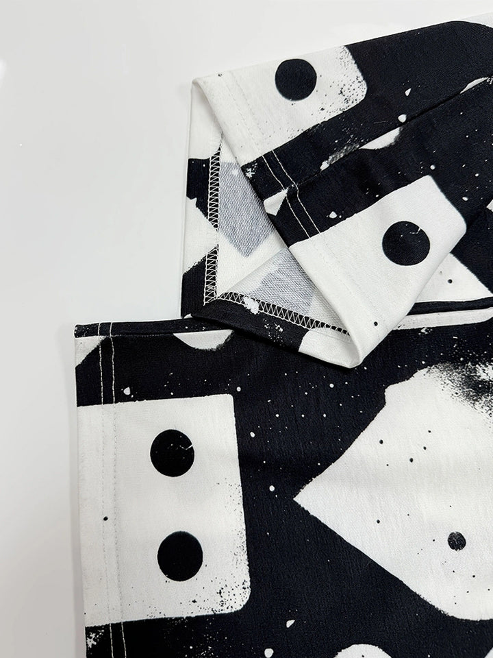 Dame fritidshose med unikt print og elastisk linning Stilla