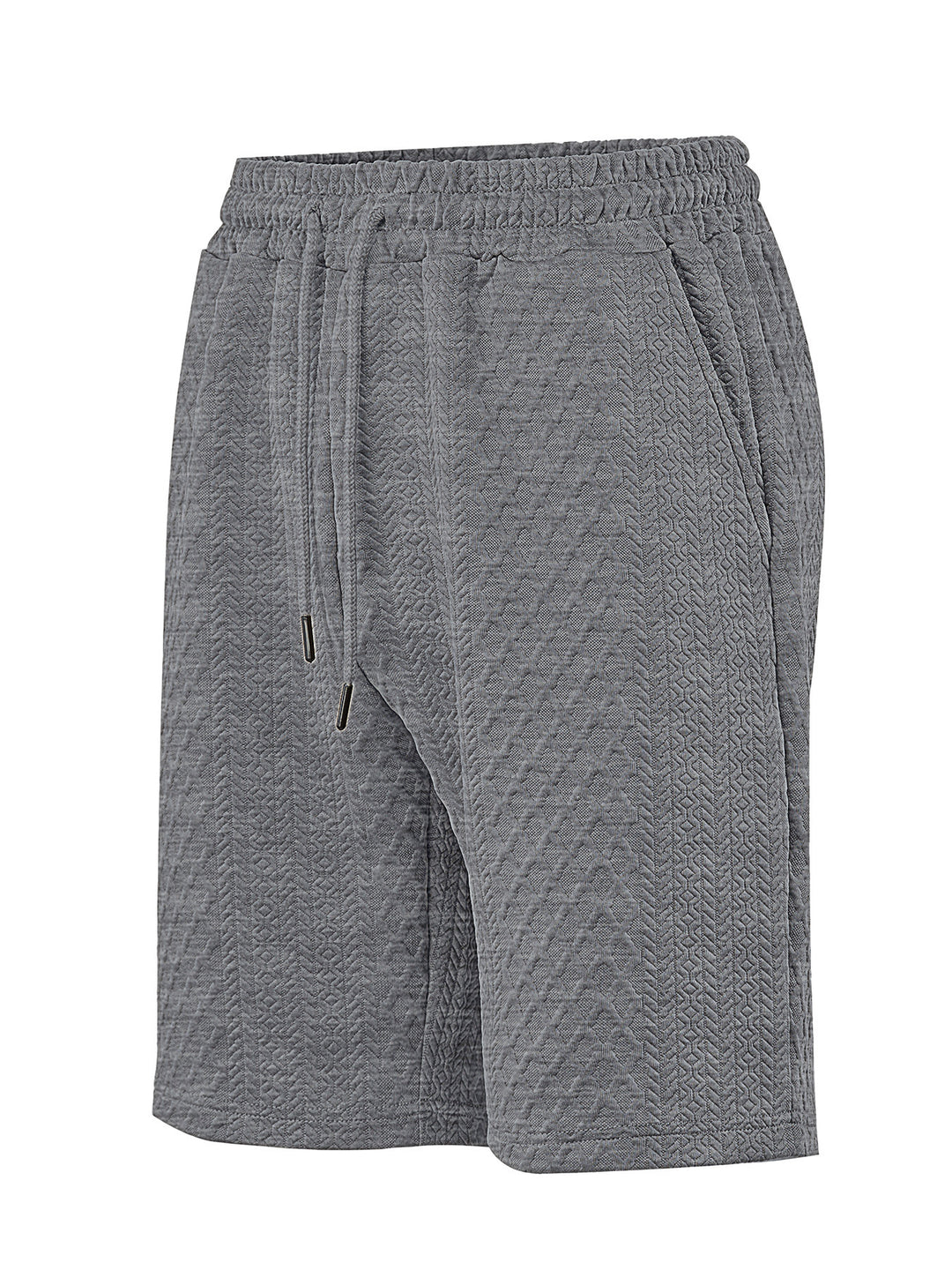 Herren nan strukturerede lounge shorts med elastisk bånd, snøre og sidelommer Skovae