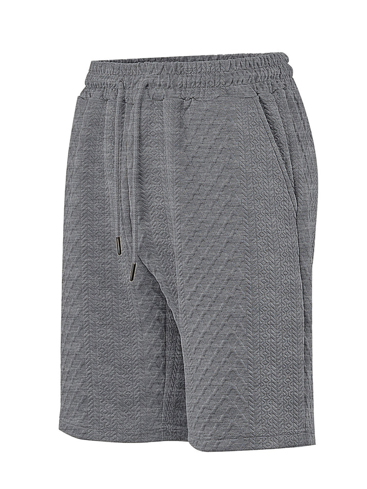 Herren nan strukturerede lounge shorts med elastisk bånd, snøre og sidelommer Skovae