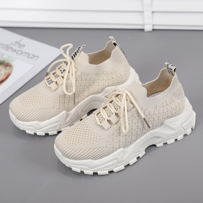Dame Sporty Strik-Sneakers med støddæmpende sål Stilla