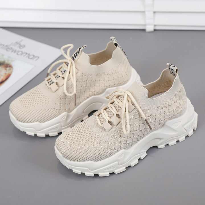 Dame Sporty Strik-Sneakers med støddæmpende sål Stilla