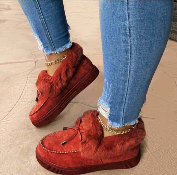 Dame fluffy sneakers med moderigtigt design og behageligt indre for Stilla