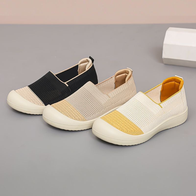Dame Slip-On Sneakers med elastisk overdel og skridsikker sål Stilla