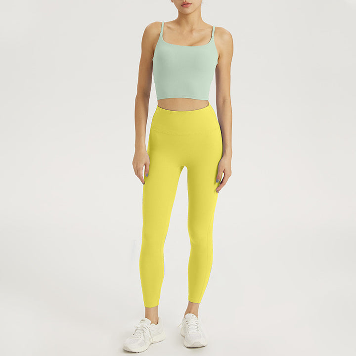 Dame sporty sæt med strapless top og high-waist leggings Stilla