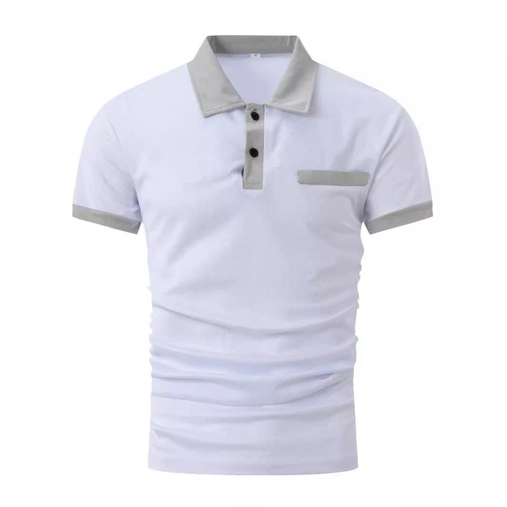 Herrer polo skjorte med moderne ternet mønster og elegant snit Stilla