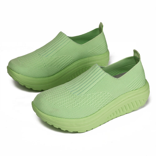 Dame nan Slip-On-strikskotype med elastisk indgang og viskoelastisk komfortsål Skovae