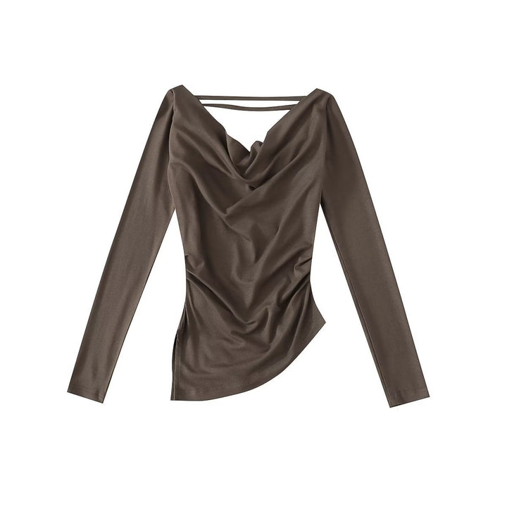 Dame Elegant asymmetrisk top med raffineret draperingsdetalje Stilla