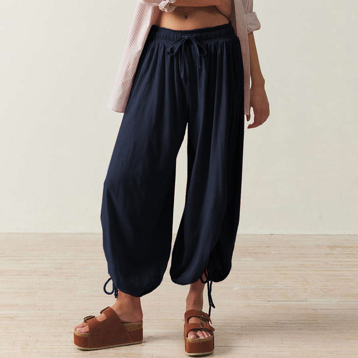 Dame afslappede Joggpants med variabel rynk og side slidsdetaljer Stilla