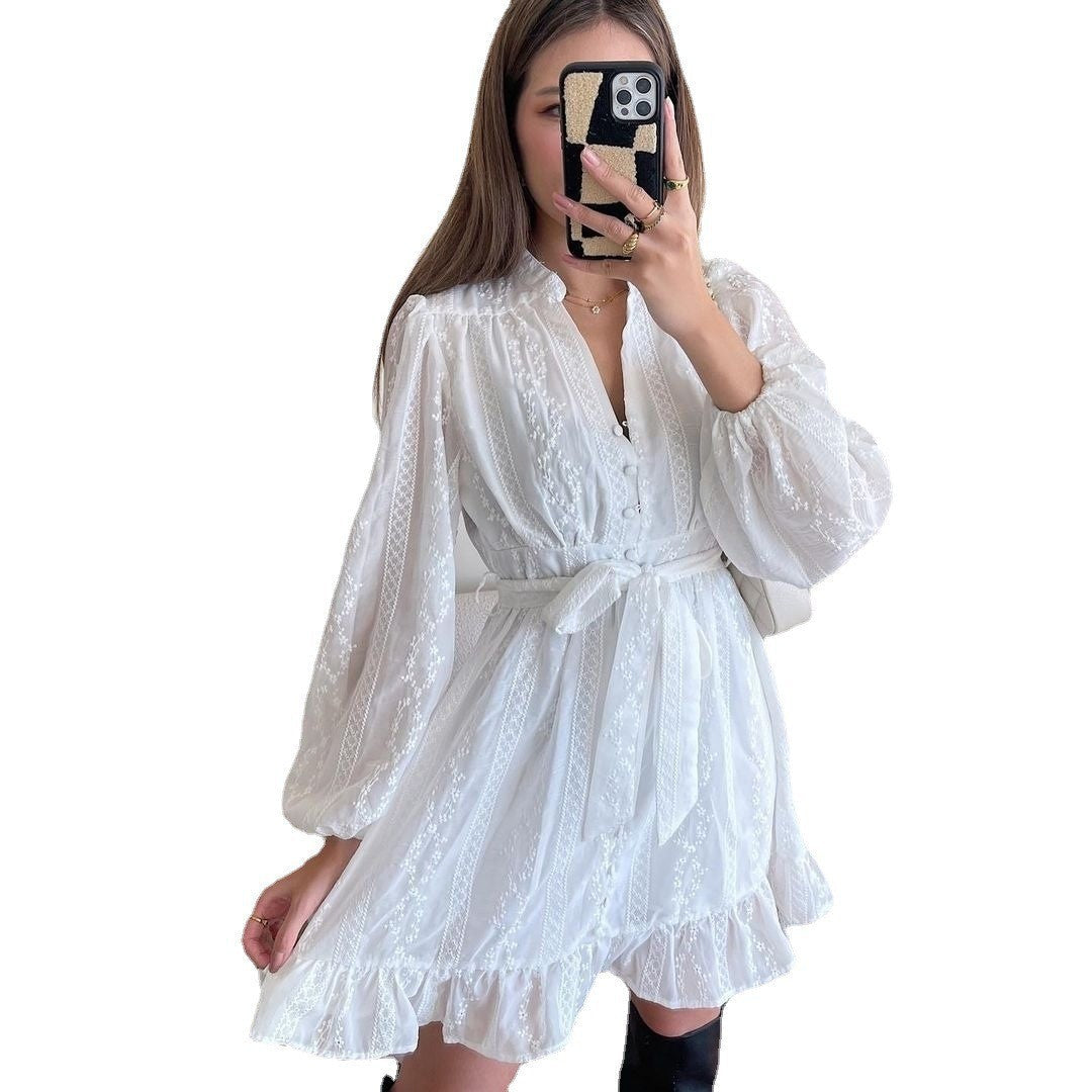Stilla | Søde Snørebånd Ruffle Mini Nederdel