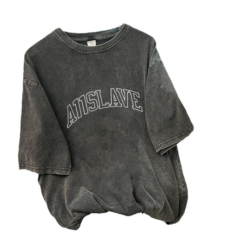 Dame Oversized T-Shirt med kunstnerisk print og afslappet pasform Stilla