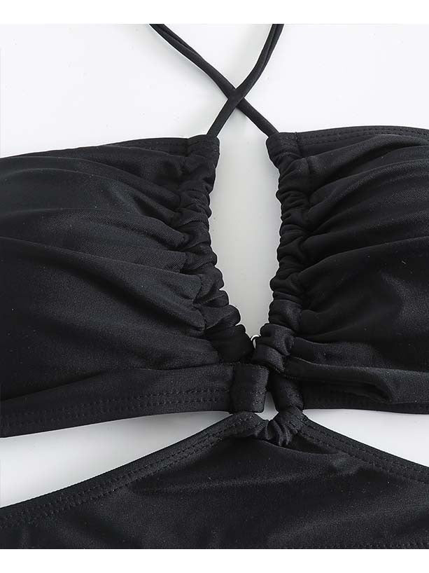 Dame Push-Up Bandeau Bikini Sæt Stilla