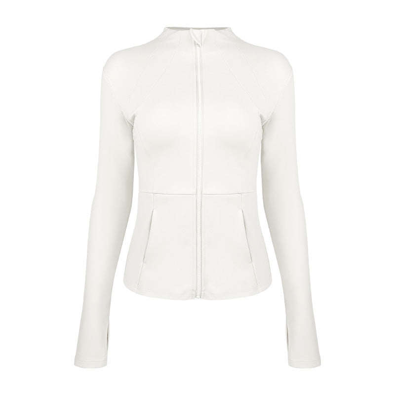 Dame sporty funktionel jakke med elegant snit og praktiske lynlåslommer Stilla