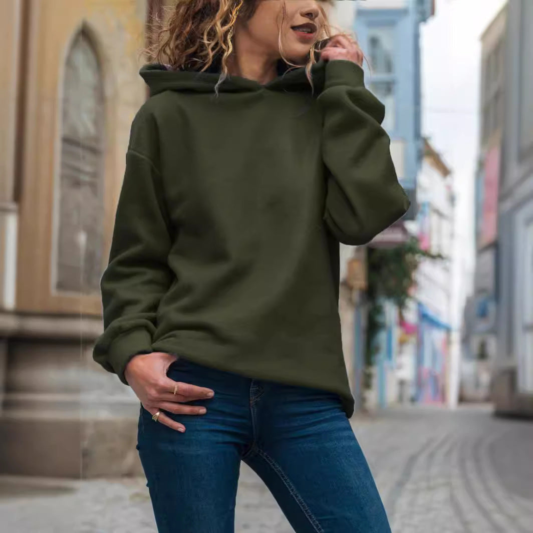 Dame hætte sweatshirt lavet af blød og åndbar bomuld Stilla