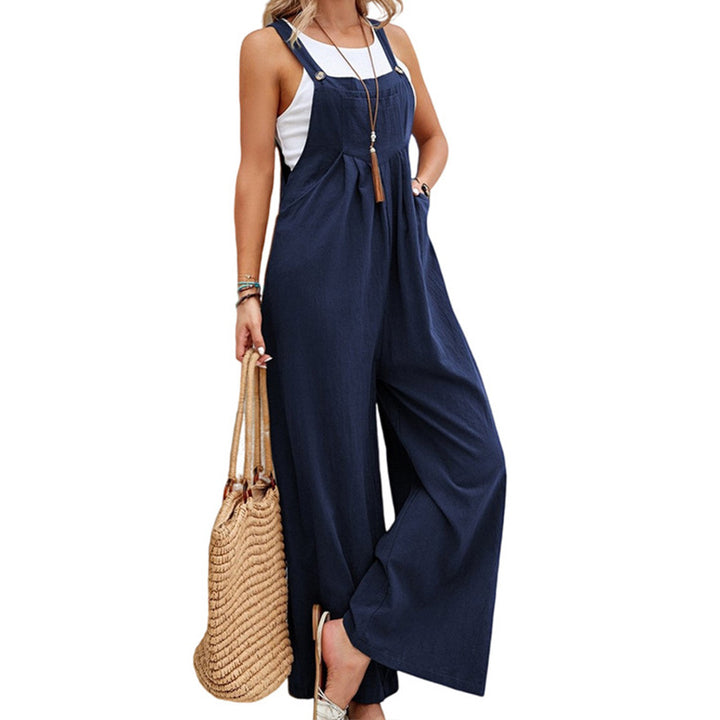 Dame bred overalls med afslappet snit og raffinerede detaljer Stilla