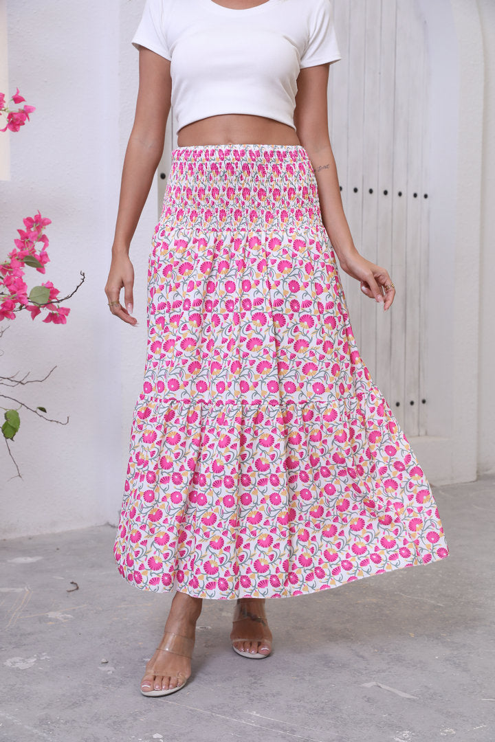 Dame Bohemian Flare Maxi Nederdel Stilla