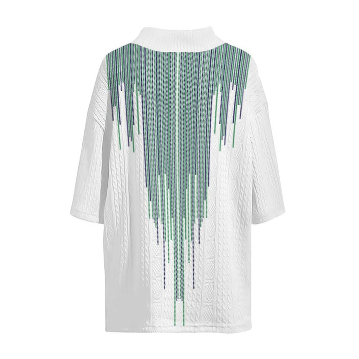Herrer afslappet oversized T-shirt med V-hals og struktureret design Stilla