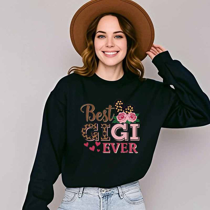 Dame sweatshirt med kreativ Gigi motiv Stilla