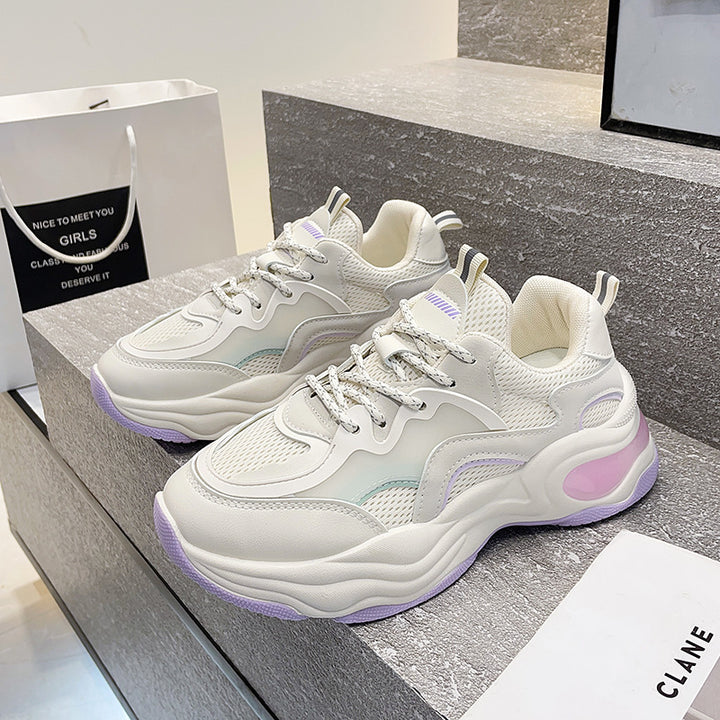 Dame Syntetiske Sport Sneakers med åndbart mesh og støddæmpende sålprofil Stilla