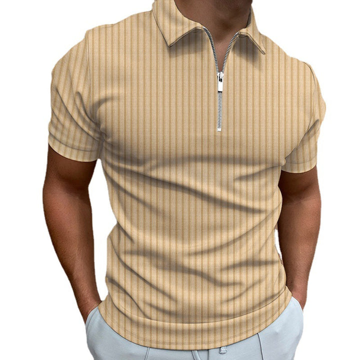 Herrer polo shirt med moderne lynlås og åndbare egenskaber Stilla