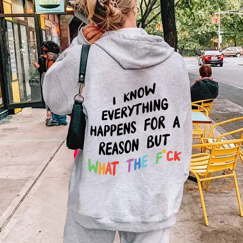 Kvinders hoodie med inspirerende tekst og løs pasform Skovae