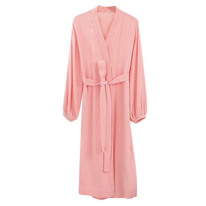 Dame Kimono-Robe med elegante lange ærmer og taljerbar bælte Stilla