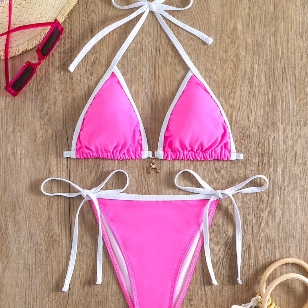 Dame Trendy Justerbart Trekant-Bikini-Sæt Stilla