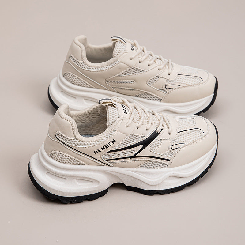 Dame Sporty Sneakers med åndbar mesh-overflade og stødabsorberende sål Stilla