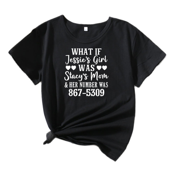 Dame Fritids Humoristisk Grafisk T-shirt Stilla
