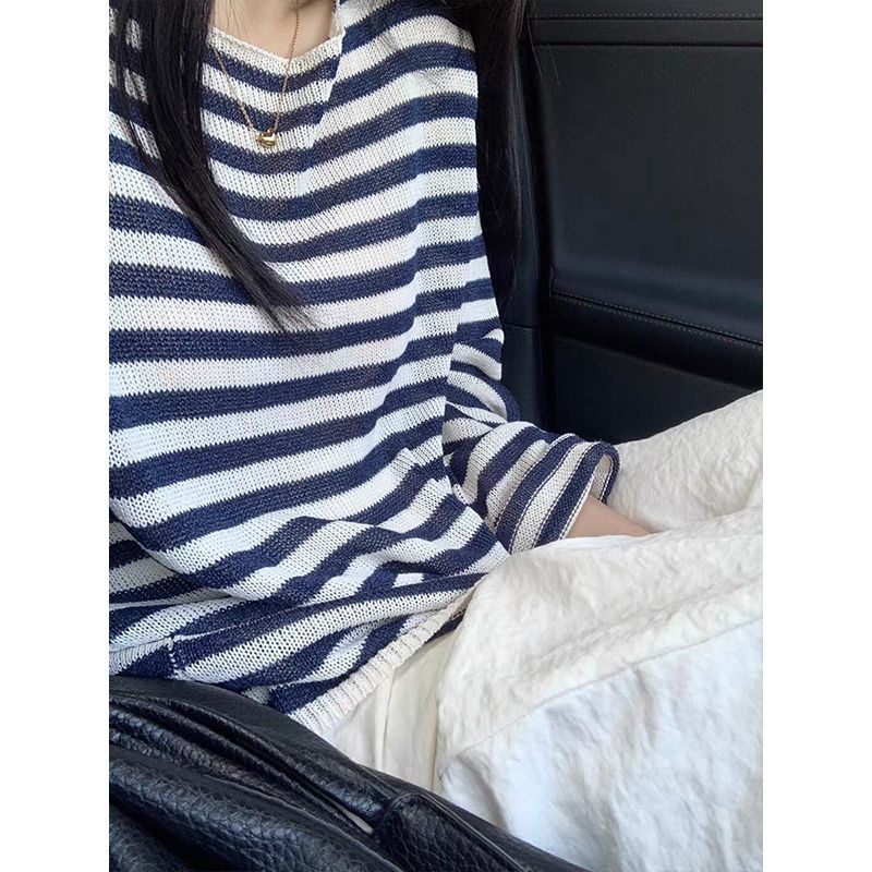 Kvindernes casual stribede sweater Stilla