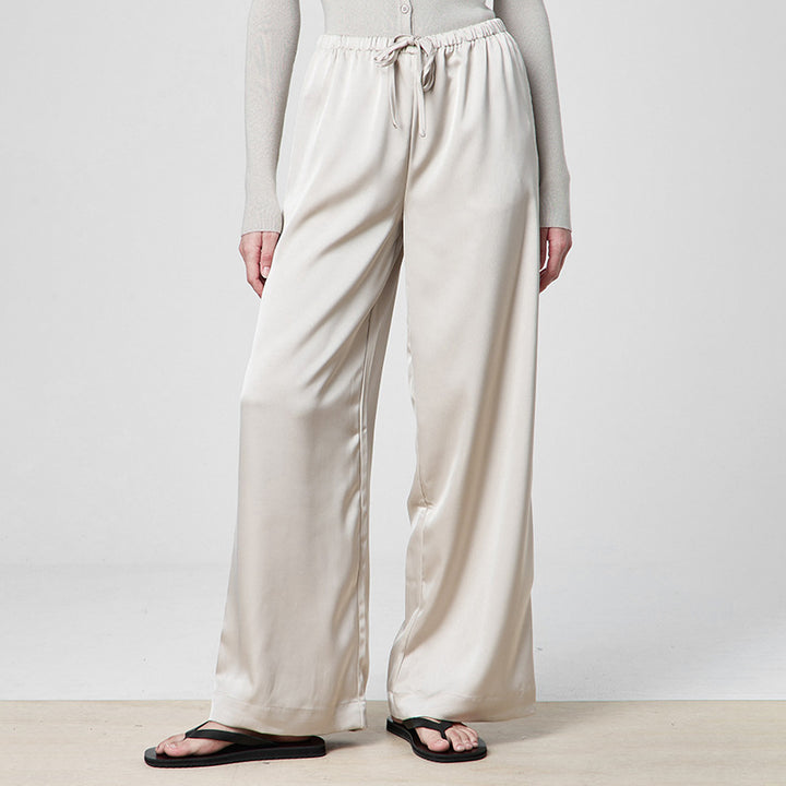 Femme Let Satin-Bred-Bukser Stilla