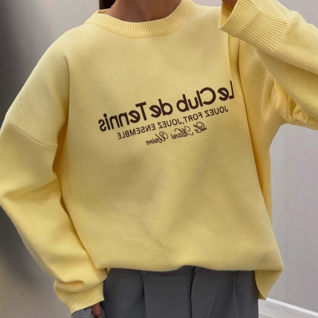 Kvinders afslappede tie-dye sweatshirt med dyb halsudskæring Stilla