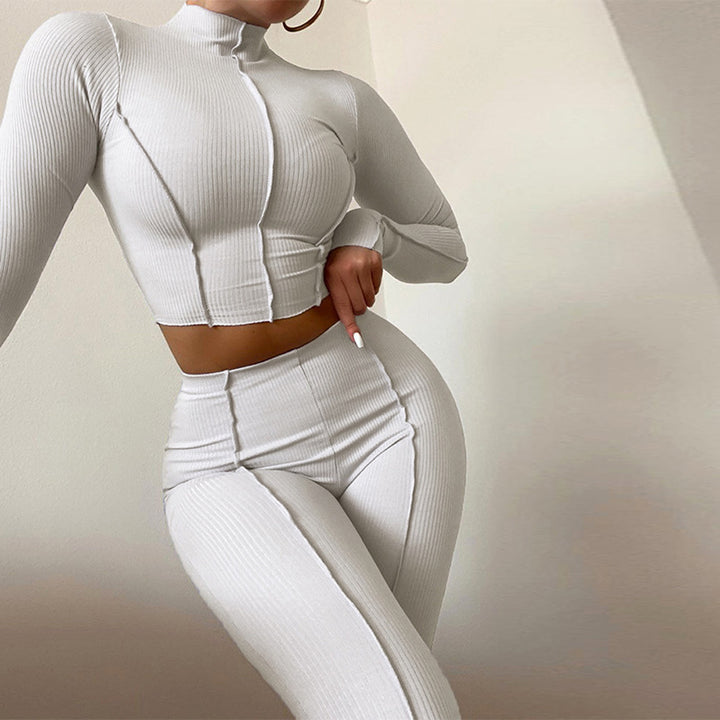 Damer Sporty elegant Crop-top og Leggings sæt Stilla