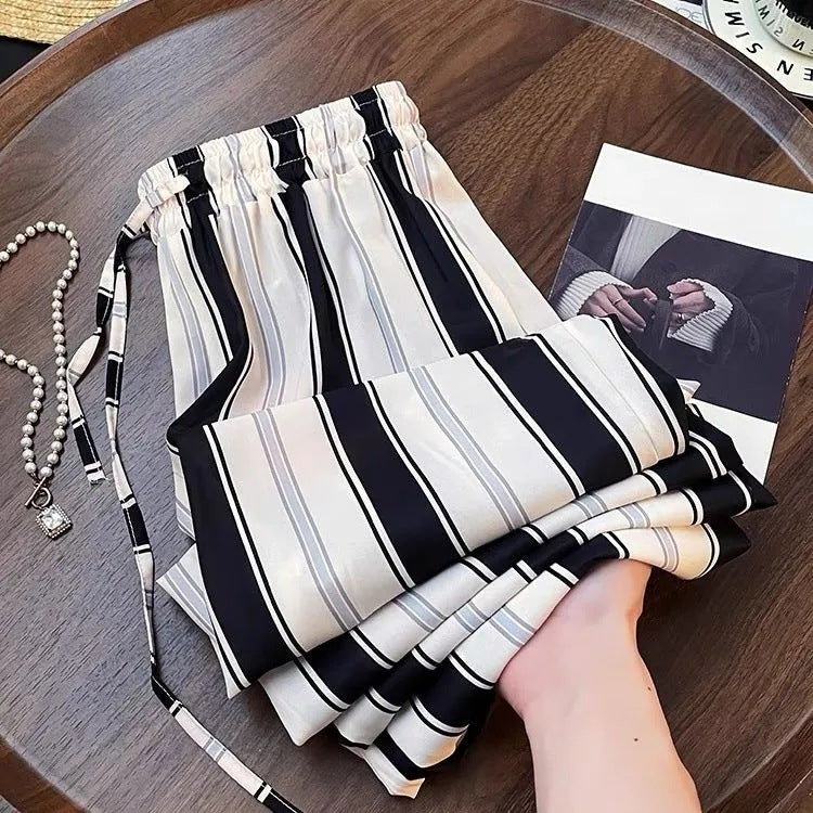 Kvinder Elegant og Behagelig Stribet Culotte Shorts Skovae