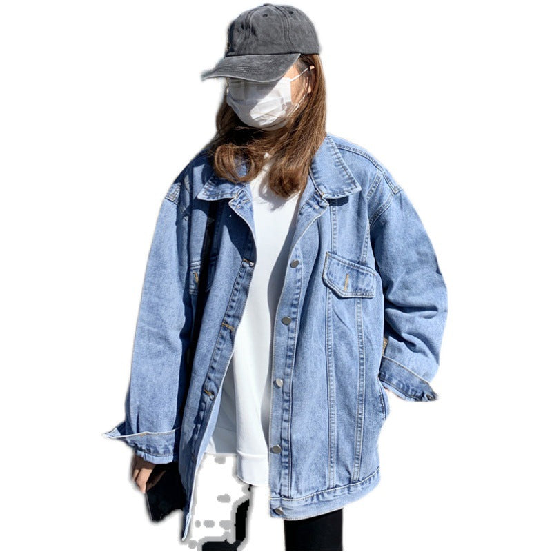 Damer Oversize Denim Jakke Stilla