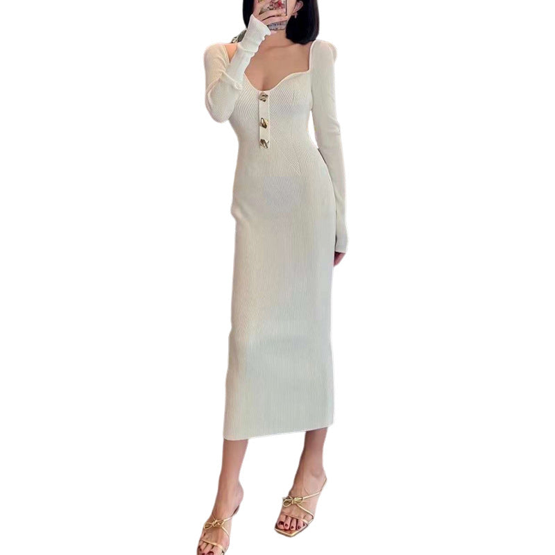Femme Off-Shoulder Ribkjole Bodycon Stilla
