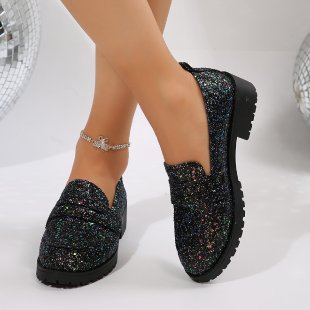 Dame Glitrende Slip-on med skridsikker sål og fashionable design Stilla