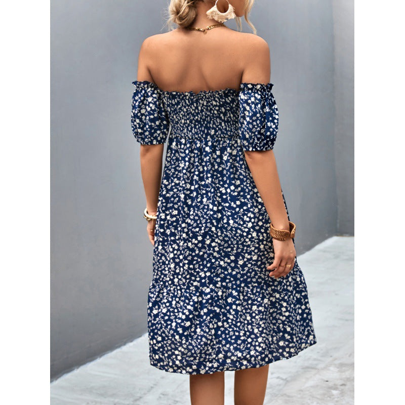 Dame Off-Shoulder Sommerkjole med Blomsterprint Stilla