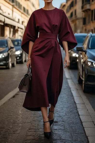 Dame elegant midi kjole Stilla