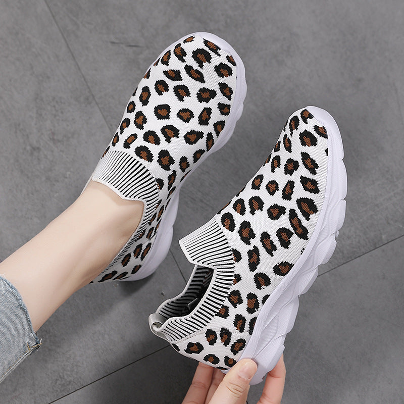 Dame Slip-On Komfort Sneakers med moderne leopardmønster Stilla