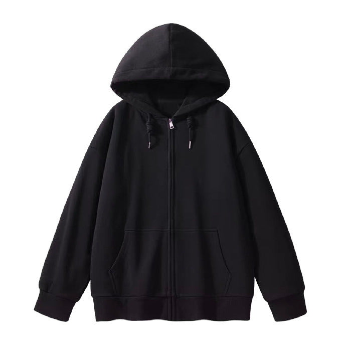 Kvindernes hoodie sweatshirt jakke med ergonomisk snit og praktisk lynlås