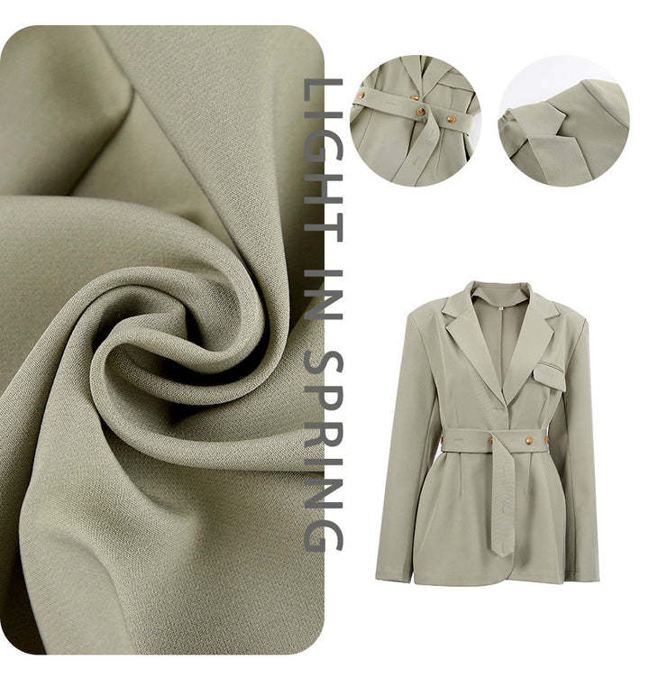 Dame Oversized Blazer med bånd og flot snit Stilla