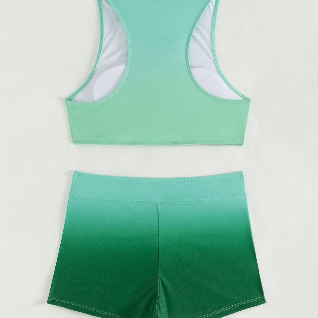 Dame Sporty Crop Top og Shorts Sæt Skovae