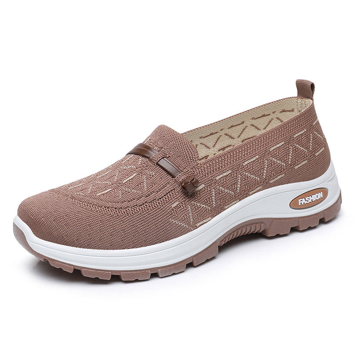 Femme Stilfulde Slip-On Komfort Sneakers med dekorativt strikdesign Stilla
