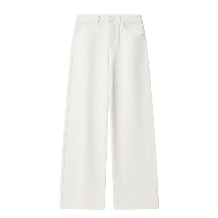 Dame Vintage Højtalje Bredbenede Jeans med autentisk Denim Skovae