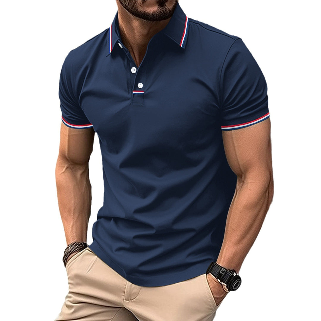 Herrer polo skjorte med kreativ farvekontrast og åndbart stof Stilla