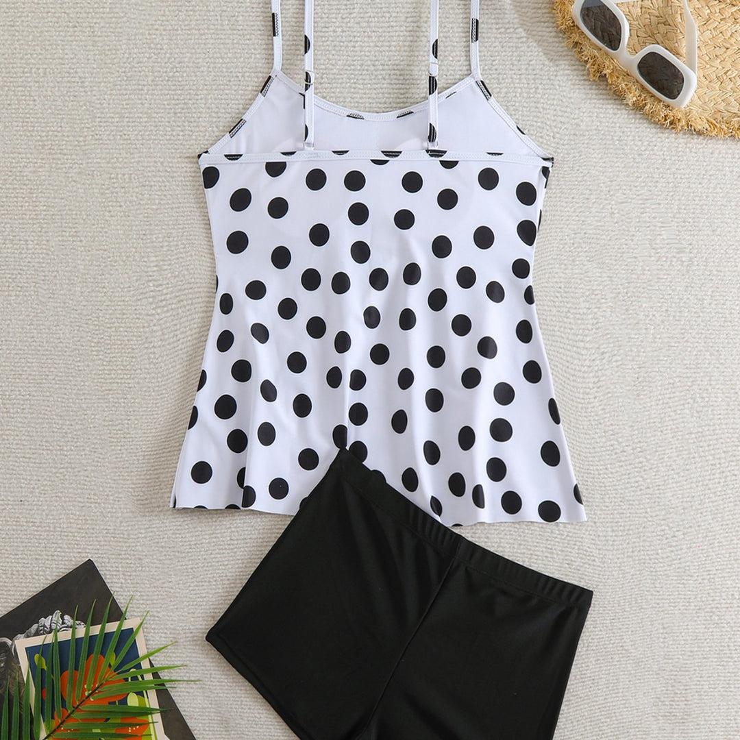 Dame Chikt Polka Dot Top med kreativt Ruffles Design Stilla
