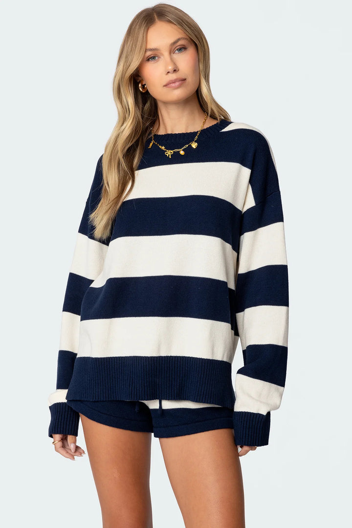 Kvinders hyggelige sweatshirt og shorts sæt Skovae
